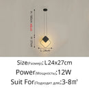 GobekUsa Geometric LED Pendant Lights for Living Room Bedroom Kitchen, Modern Hanging Lamps for Decor