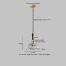 GobekUsa Clear Glass LED Hanging Lamp French Style Pendant Light for Home Decor