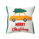 GobekUsa Christmas Santa Snowflake Embroidery Pillow Cover Square Cotton 45x45cm