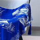 GobekUsa Blue Knitted Sofa Blanket for All Seasons at Home