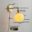 GobekUsa Ceramic LED Wall Light with Pull Chain Switch for Bedroom Bathroom Living Room