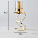 GobekUsa Gold Metal Frame Glass Candle Holder - Wedding Centerpieces & Home Decor