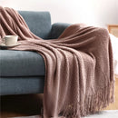 GobekUsa Knitted Pineapple Grid Throw Blanket - Nordic Sofa Blanket for Home Decor