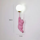 GobekUsa Blue Bear 3D Moon Wall Lamp for Children's Bedroom Interior Lighting