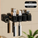 GobekUsa Inverted Toothbrush Holder with Automatic Toothpaste Squeezer & Makeup Storage Rack