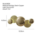 GobekUsa Large Metal Gold Wall Sconce Lamps LED Modern Luxury Home Decor Light