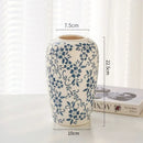 GobekUsa Blue & White Ceramic Vase, Ice Crack Flower Arrangement, Living Room Décor & Planting