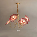 GobekUsa Lotus Leaf Glass Ceiling Chandelier with E14 Bulb