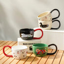 GobekUsa Cartoon Big Ear Cup Ceramic Mug for Coffee, Milk, and Oatmeal