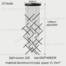 GobekUsa LED Staircase Pendant Chandelier, Modern Nordic Restaurant Hanging Light