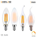 GobekUsa LED Flame Bulb E12 E14 C35 Retro Candle Filament 4W 6W Dimmable Warm White