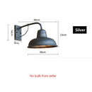 GobekUsa Iron Outdoor Garden Wall Lamp for Porch, Patio, or Restaurant Lighting