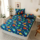 GobekUsa Golden Feather Fitted Sheet Set: 120/150/180Cm + 2 Pillowcases