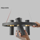 GobekUsa Black Metal Circle LED Pendant Light for Living room, Dining, Kitchen, Bar Decor