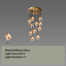 GobekUsa Glass LED Chandelier for Ceiling Suspension in Postmodern Style