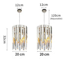 GobekUsa Gold K9 Crystal LED Chandelier for Living Room Kitchen Dining Bedroom