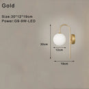 GobekUsa Frosted Glass Ball LED Wall Lamp for Bedroom and Corridor