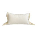 GobekUsa Boho Style Beige Linen Cushion Cover with Tassels for Home Decor