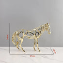GobekUsa Golden Openwork Animal Sculpture Set for Home Decoration