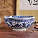 GobekUsa Blue and White Ceramic Noodle Bowl - Japanese Style Tableware