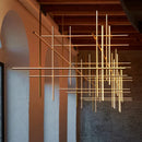 GobekUsa LED Linear Ceiling Chandelier Italian Designer Luxury Dining Room Chandelier
