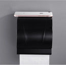 GobekUsa Black Aluminum Bathroom Paper Holder: Elegant Tissue Box Rack & Toilet Paper Holder