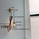 GobekUsa LED Wall Lights Clear Glass Adjustable Bedside Lamp Nordic Modern Style