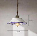 GobekUsa Blue Glass Pendant Lights for Bedroom Dinning Living Room