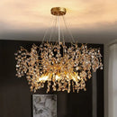 GobekUsa Crystal LED Chandelier 60/80/100 cm Golden Luxury Lamp for Dining & Living Room