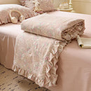 GobekUsa Korean Cotton Patchwork Quilt with Lace and Ruffle for Summer