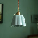 GobekUsa Lotus Flower Ceramic LED Pendant Lampshade for Home Decor