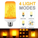GobekUsa LED Flame Light Bulb 4 Modes Party Flame Effect Light for KTV Festival Garden Decor