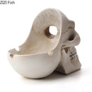 GobekUsa Creative Skull Ashtray - Halloween Decor & Smoking Accessory, Portable & Windproof Resin Craft Gift