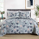 GobekUsa Gray Patchwork Floral Coverlet Bedding Set, Ultra Soft All Season Bedspreads