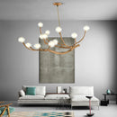 GobekUsa Glass Bubble Chandelier Pendant Light for Living Dining Room
