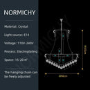 Modern Crystal Staircase Chandelier in Gold or Black