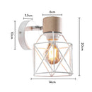 GobekUsa Iron White Cage Wall Lamp for Modern Indoor Lighting