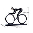 GobekUsa Abstract Resin Cyclist Statue Bike Rider Figurine for Office Living Room
