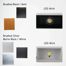 GobekUsa LED Up Down Wall Lamps: Gold & Silver Aluminium Wall Light for Bedroom, Living Room, Corridor