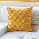 GobekUsa Cotton Diamond Cushion Cover in Mustard Orange Beige for Living Room Sofa Bed