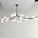 GobekUsa Glass Balls Tree Branches Chandelier, Nordic LED Ceiling Light