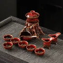 GobekUsa Dragon Teapot & Magnetic Rotating Tea Set, Chinese Kung Fu Teaware