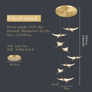 GobekUsa Dolphin Pendant Chandelier: Luxe Staircase & Lobby Décor for Hotel, Mall & Home