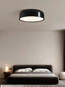 GobekUsa Italian Minimalist Round LED Ceiling Lamp Black White Bedroom Light