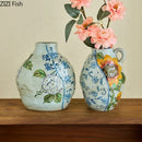 GobekUsa Ceramic Vase with Artificial Flowers - Room Aesthetic Decor