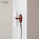 GobekUsa Double Head Glass Wall Light for Bedroom, Living Room, Bathroom Décor