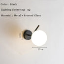 GobekUsa Glass Ball LED Wall Lamp for Bedroom Living Room Indoor Lighting
