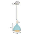 GobekUsa Blue Nordic Pendant Lights E27 Modern Hanging Lamps for Living Dining Kitchen