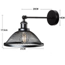 GobekUsa Iron Net Wall Lamp: Modern Metal Cage Bedroom Lighting