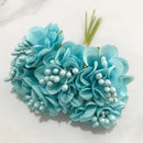GobekUsa Blue Flower Stamen Berries Bundle for DIY Wedding Cake Decor